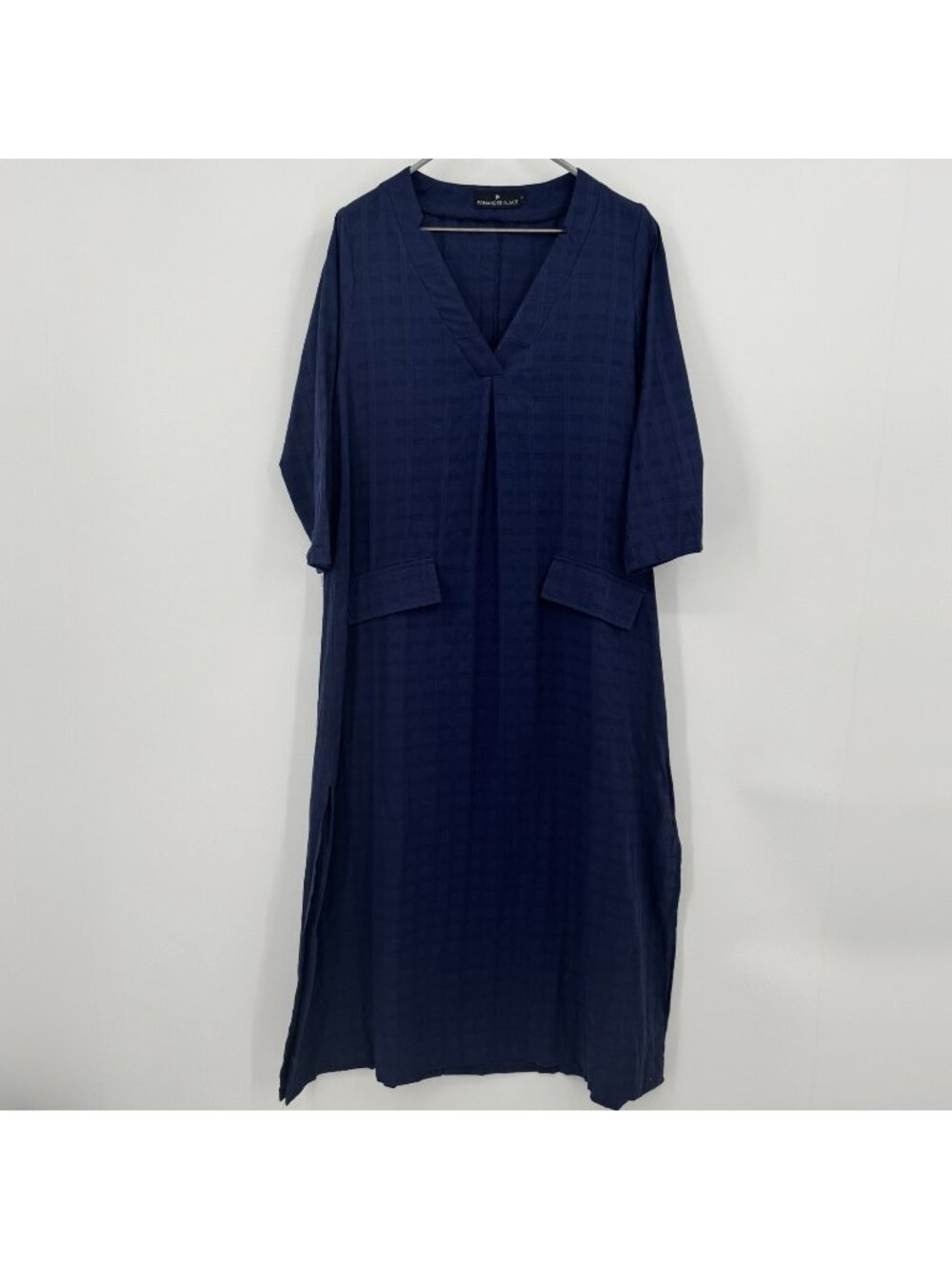 Pomander Place by Tuckernuck Navy Carolina Caftan Dress Maxi Swim Cover-Up sz S